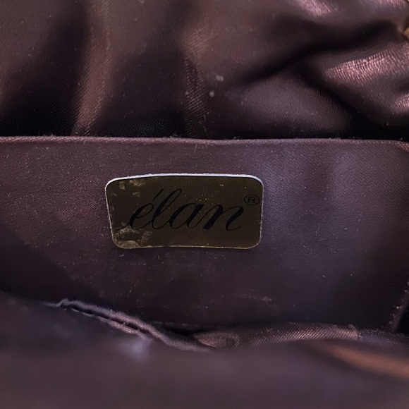 Elan Vintage Brown Shimmer Kisslock Clutch Evening Purse - Picture 5 of 5